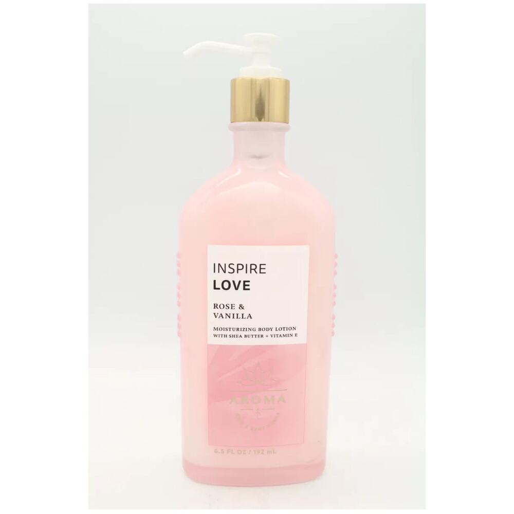 Bath and Body Works Aroma INSPIRE LOVE ROSE & VANILLA Body Lotion 6.5 fl oz NEW